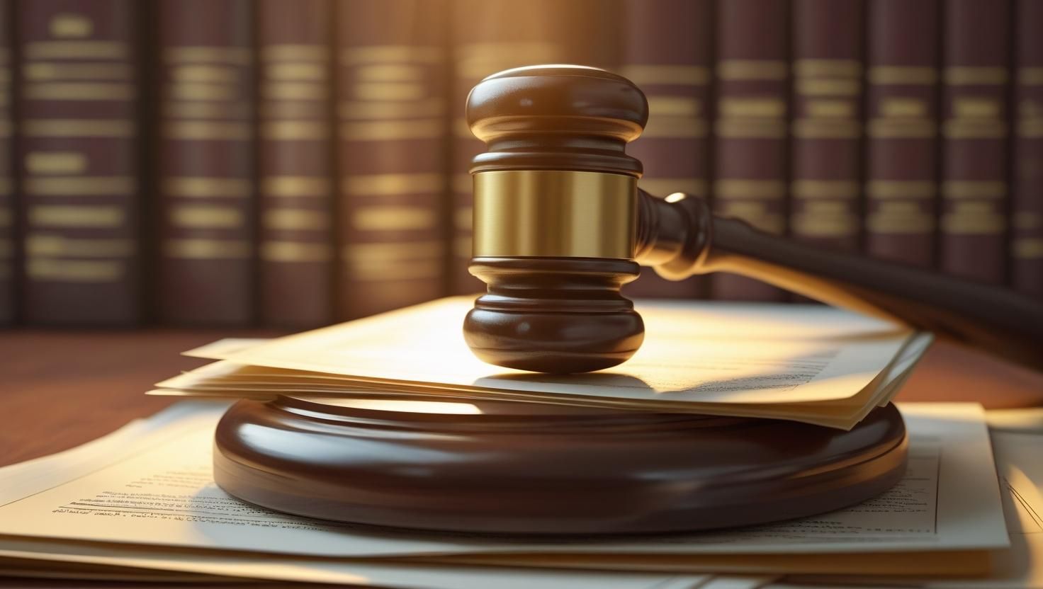Scales of justice with question marks, representing legal myths and misconceptions